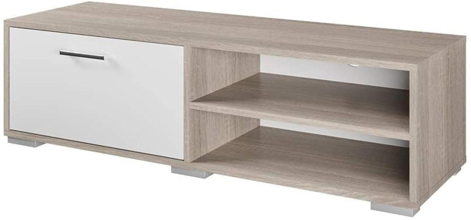 Vicco Lowboard Kamilla Fernsehschrank Sideboard TV Fernsehtisch Sonoma Weiß Bild 1