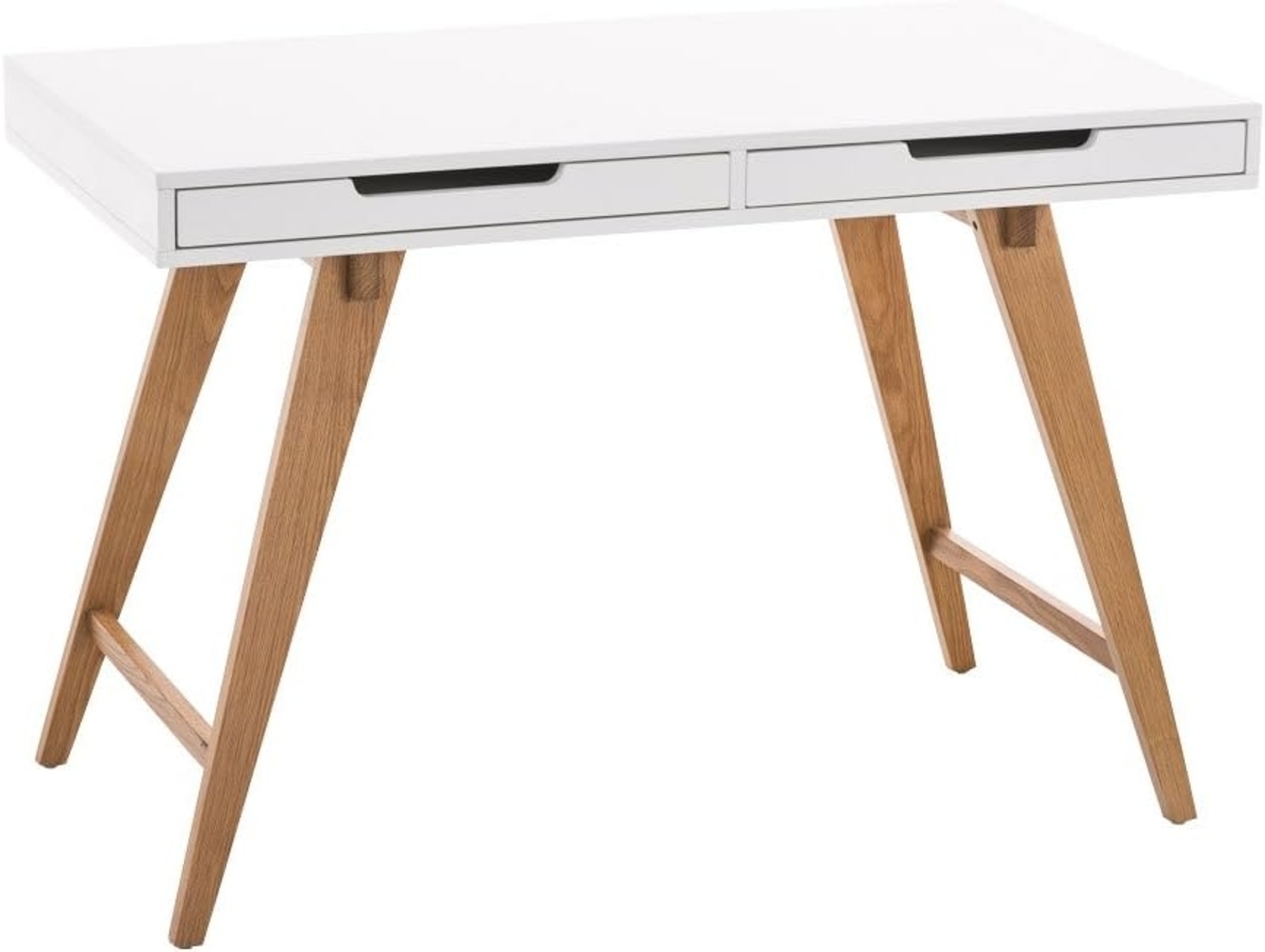 CLP Schreibtisch Porto Holztisch mit zwei Schubladen,110 cm Bild 1