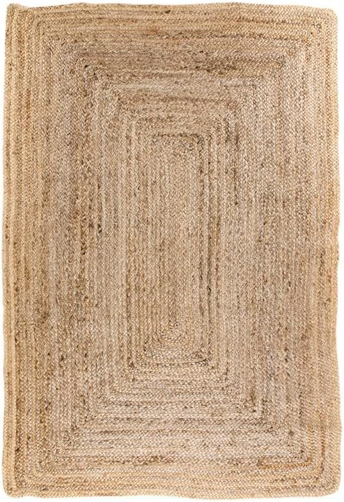 Trendiger Teppich MUMBAY aus geflochtener Jute 90x60 cm Bild 1