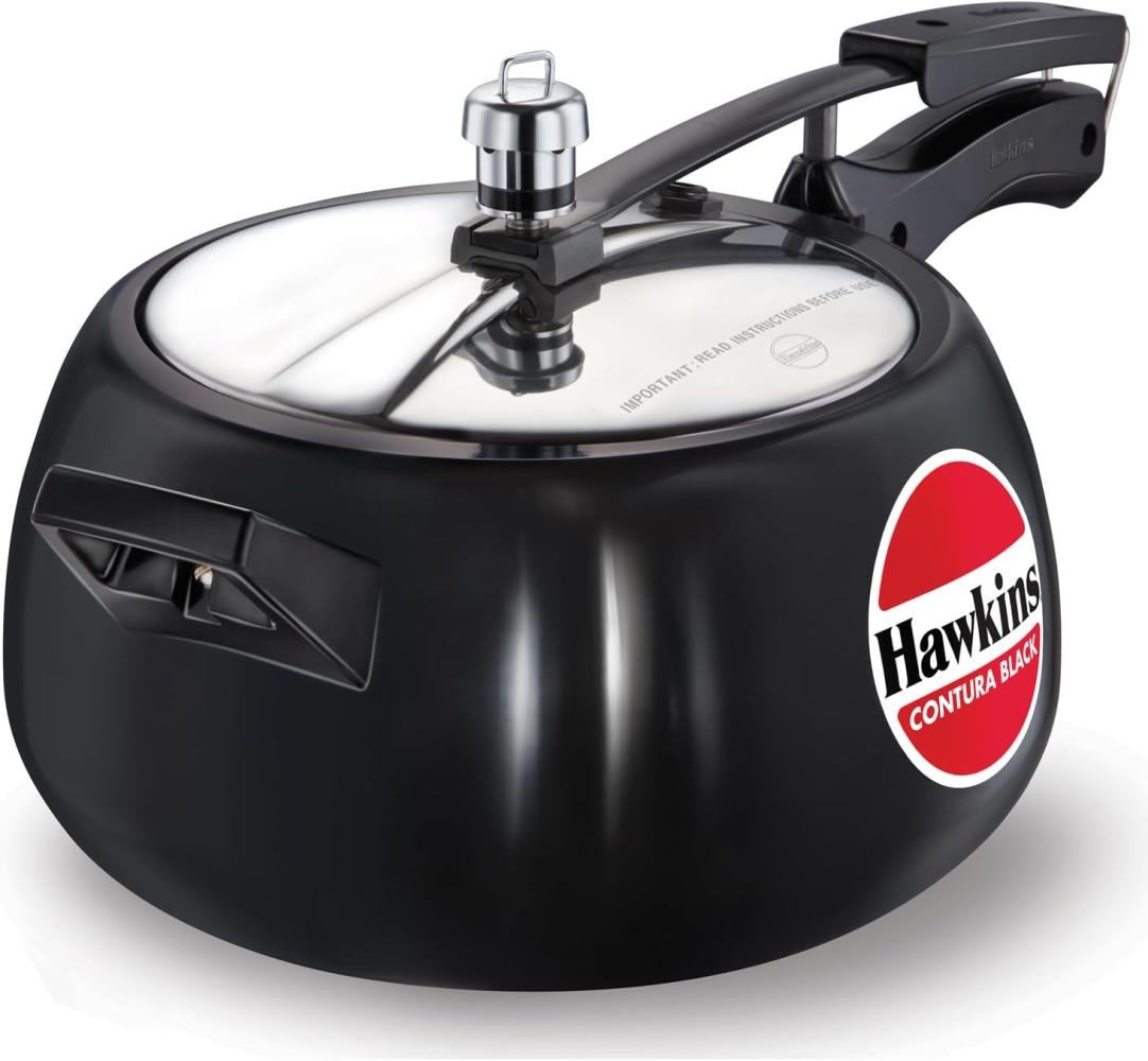 Hawkins CB50 Hard Anodised Pressure Cooker, 5-Liter,Black Bild 1