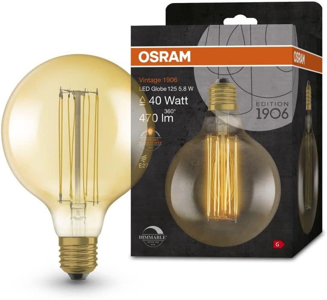 Osram LED-Lampe Vintage 1906 Globe125 5,8W/822 (40W) Gold Dimmable E27 Bild 1