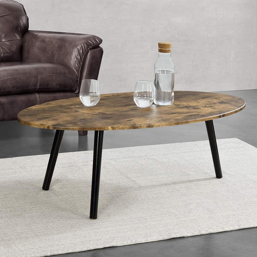 Couchtisch Viborg 109,5 x 59,5 x 39,5 cm dunkler Holzton en. casa Bild 1