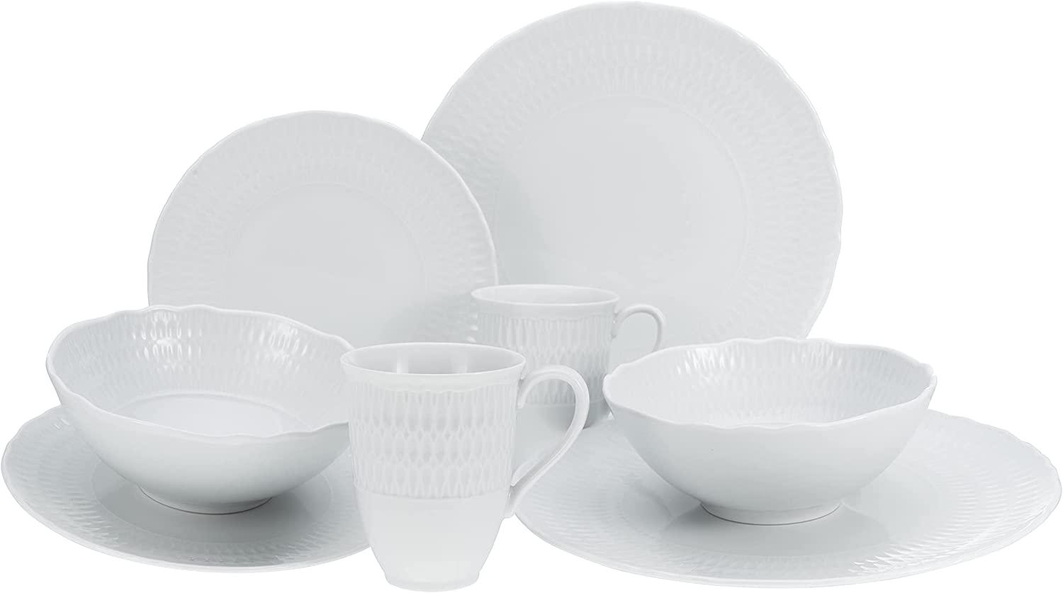 CreaTable 33069 Kombiservice Sofia für 2 Personen, Porzellan, weiß (1 Set, 8-teilig) Bild 1