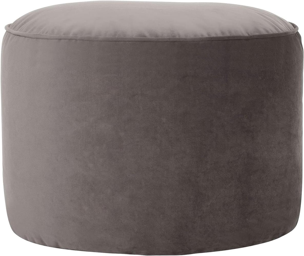 Icon Runder Sitzpuff „Milano“, XL Samt Sitzsack Hocker, Groß Fußhocker für das Wohnzimmer, Sitzkissen Bild 1