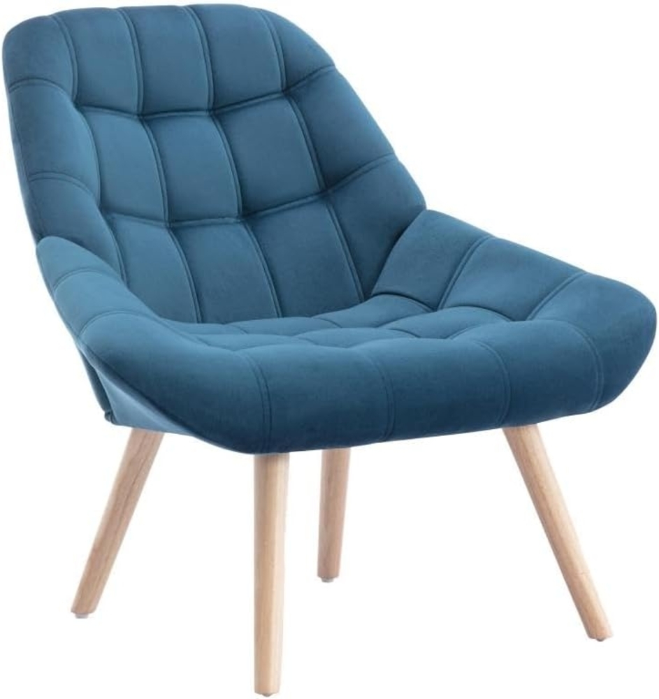 Vente-unique - Sessel - Samt - Blau - LUOSTO Bild 1