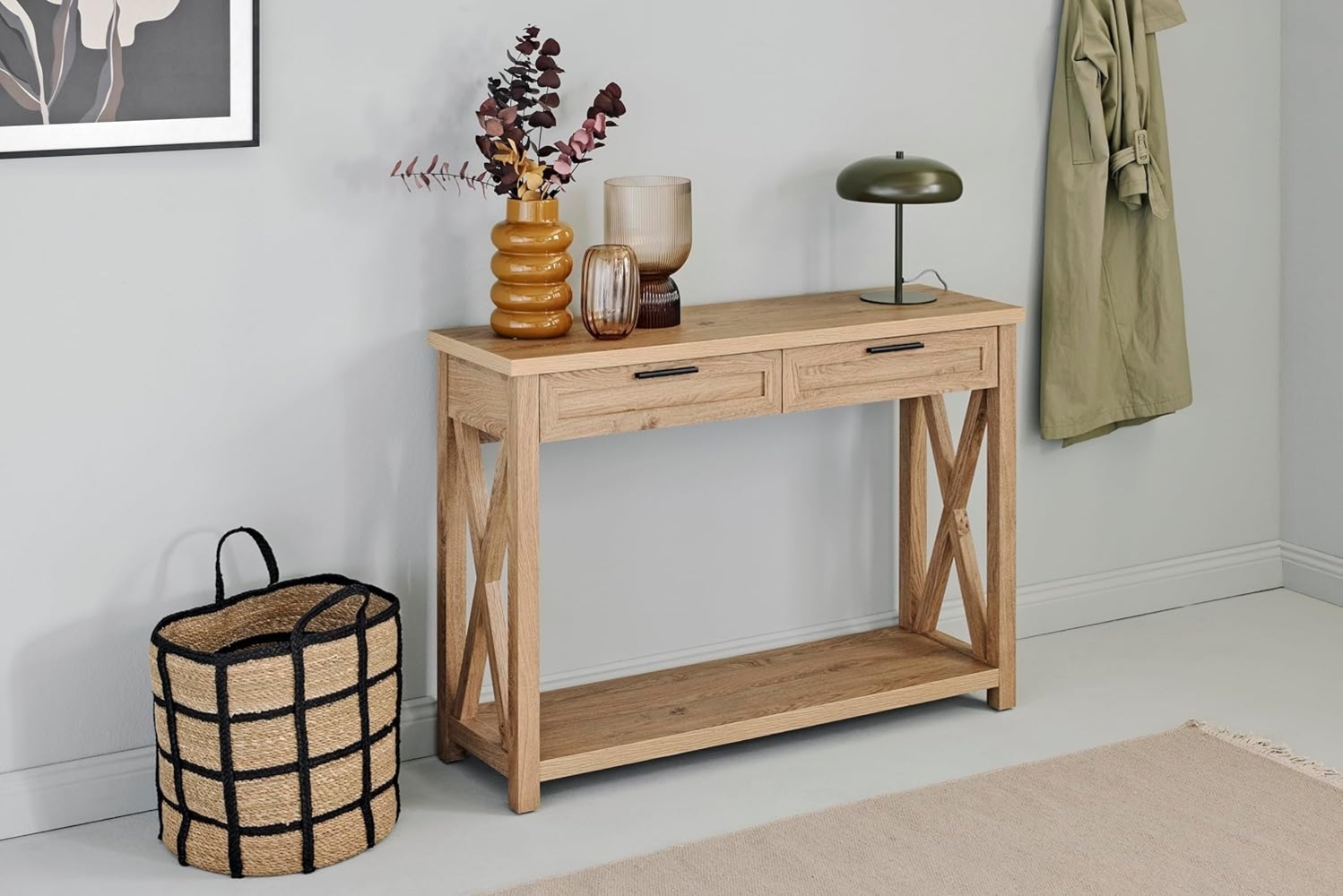 Jahnke Chalet Console SK Konsole, Engineered Wood, Montana Eiche Nb, One Size Bild 1