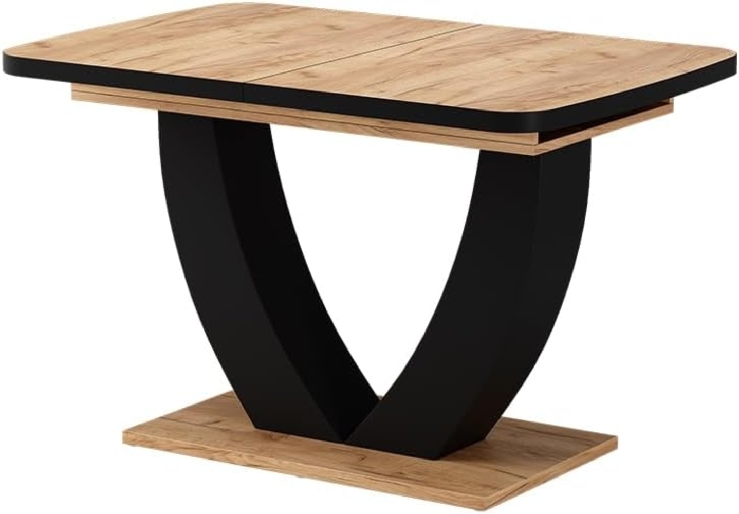 Esstisch Fenaro Schwarz/Eiche 120x80 cm ausziehbar Vicco Bild 1