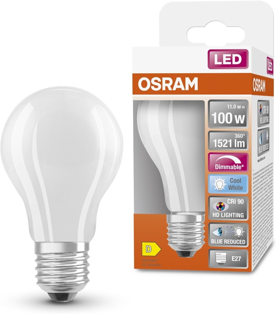 OSRAM LED SUPERSTAR PLUS CLASSIC A GLÜHFADEN 100 11 W/4000 K E27 Bild 1