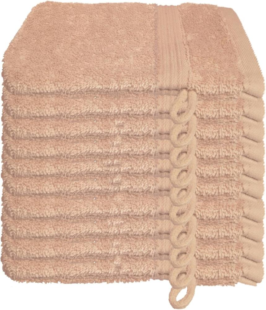 Julie Julsen Waschhandschuh 10-Waschhandschuh-Pastell Beige-Waschhandschuh 15 x 21 cm (10-tlg) Bild 1