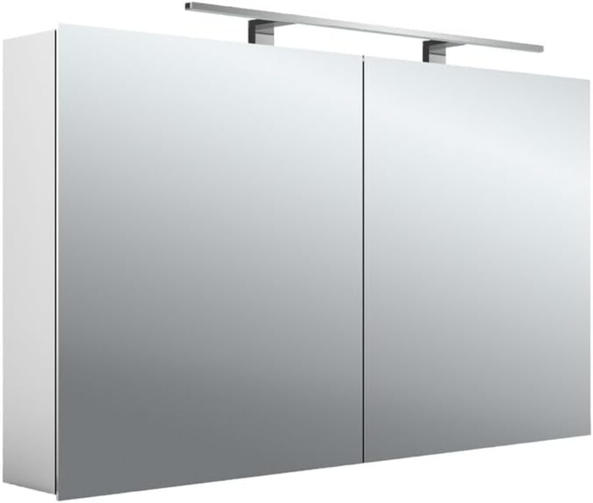 Emco asis mee LED-Lichtspiegelschrank, aluminium, 2 Türen, Aufputzmodell, LED-Leuchte, 1200 mm - 949805053 Bild 1