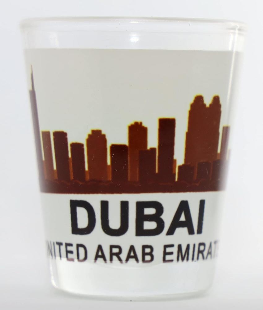 Schnapsglas Dubai United Arabische Emirates (UAE) Sunset Skyline Bild 1