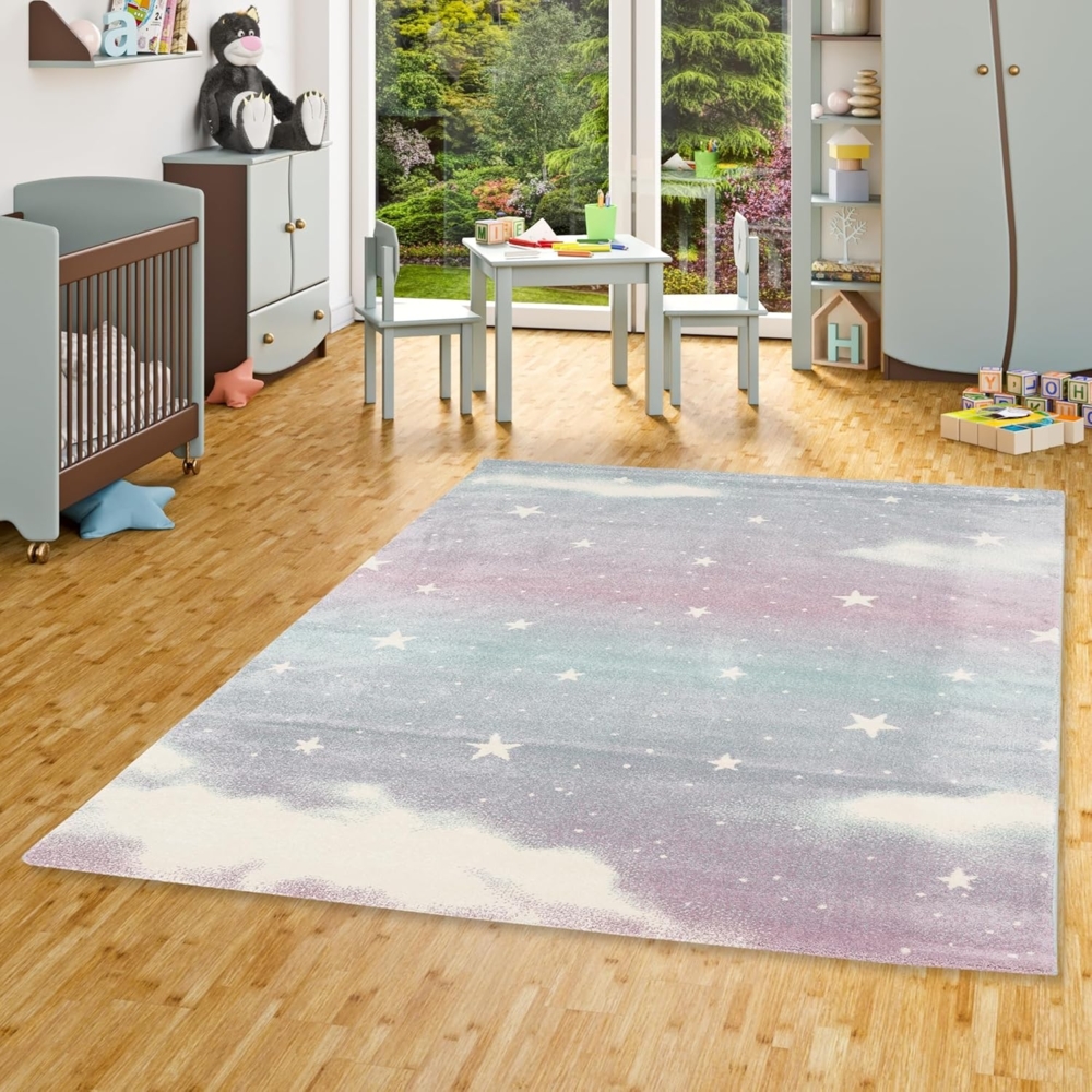 Pergamon Kinderteppich Kinder Teppich Maui Kids Wolkenhimmel, Rechteckig, Höhe: 13 mm Bild 1