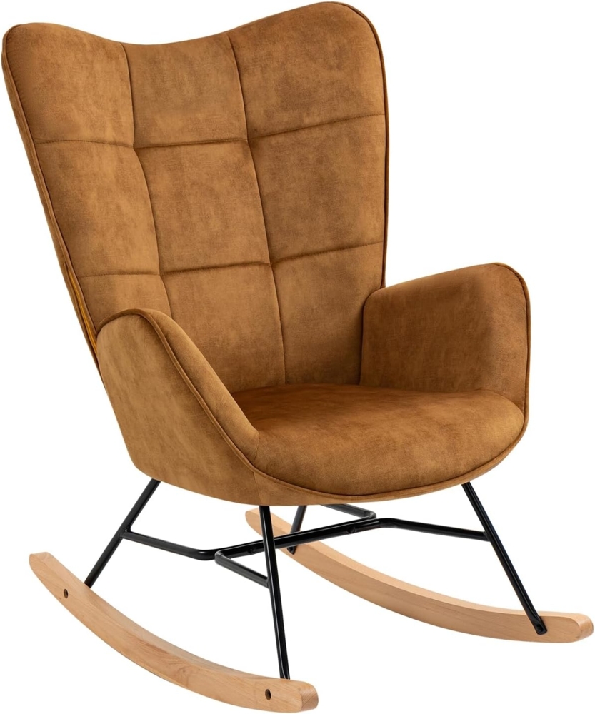 Schaukelstuhl Relaxstuhl Schaukelsessel Sessel Stuhl Wohnzimmersessel Relax Lounge mit gepolsterter Sitzfläche Bild 1
