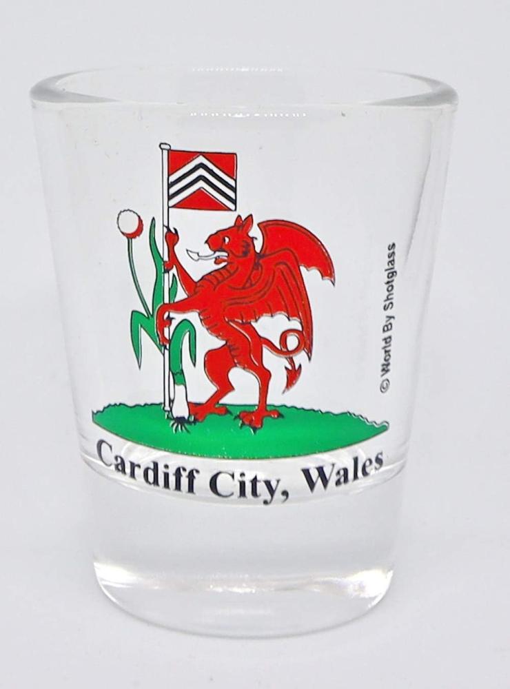 Cardiff City Wales Coat Of Arms Shot Glass by World By Shotglass Bild 1