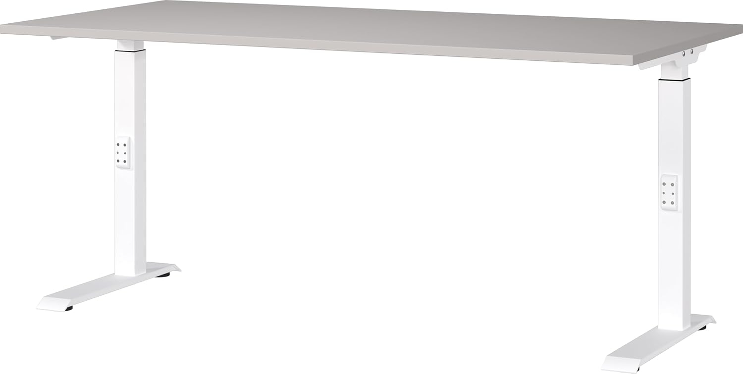 Germania Schreibtisch 7911-617, in Kaschmir/Weiß, me. höheneinst, 160 x 91 x 80 cm (BxHxT) Bild 1