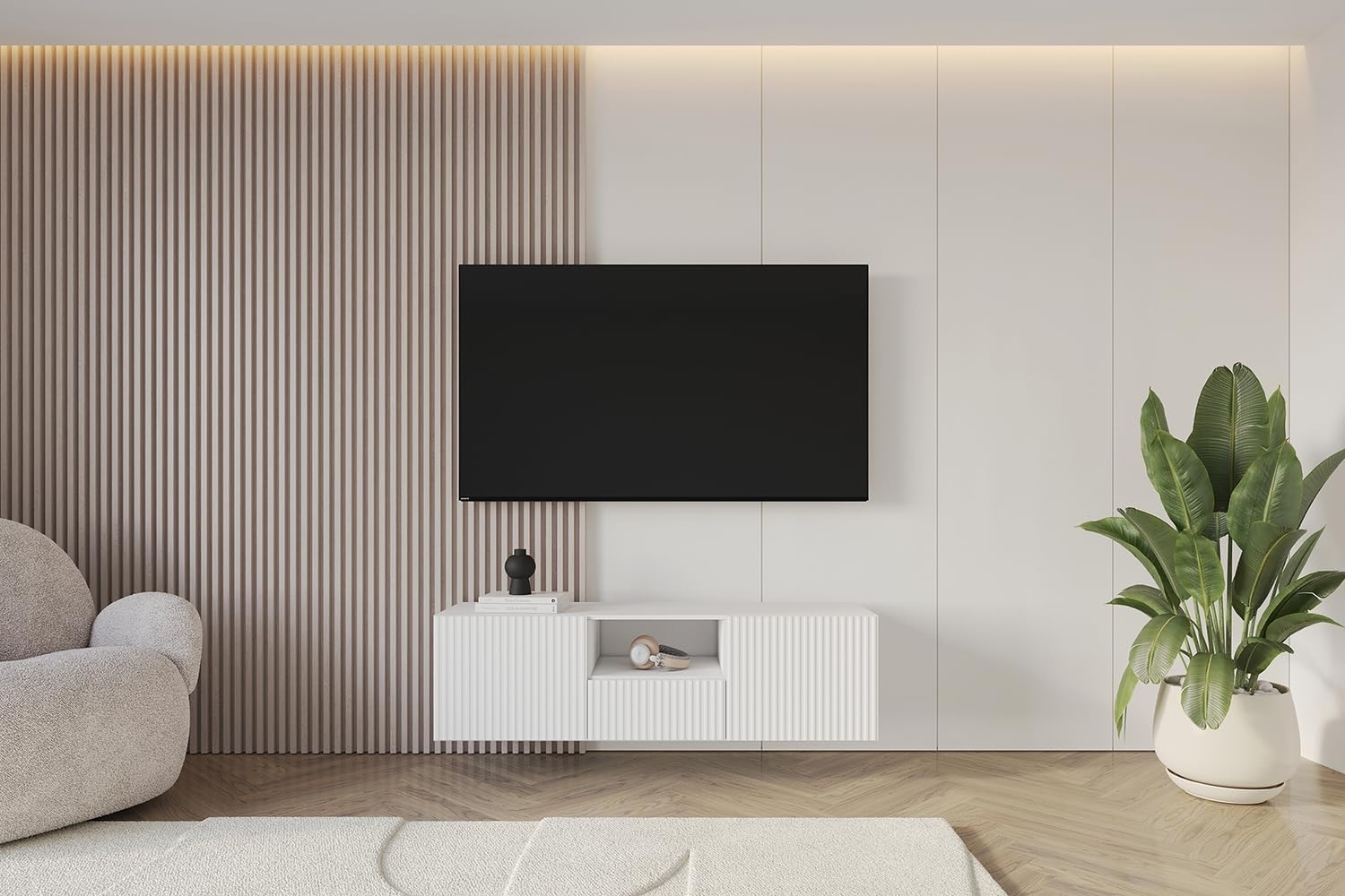 ALTDECOR Lowboard NOA-2 (1 St, TV-Schrank, TV Möbel, TV Cabinet, Fernsehtisch hängend 140cm), Fernseher schrank, TV Kommode, TV Tisch, TV Sideboard, TV Boar Bild 1