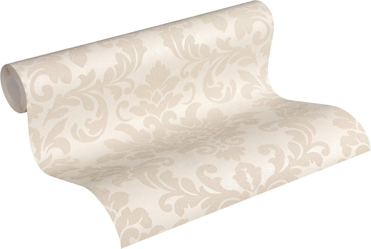 living walls Vliestapete Trendwall mit Ornamenten barock, leicht strukturiert, Barock, gemustert, ornamental, Glitzertapete Ornament Tapete Barock Tapeten Wohnzimmer Schlafzimmer Bild 1