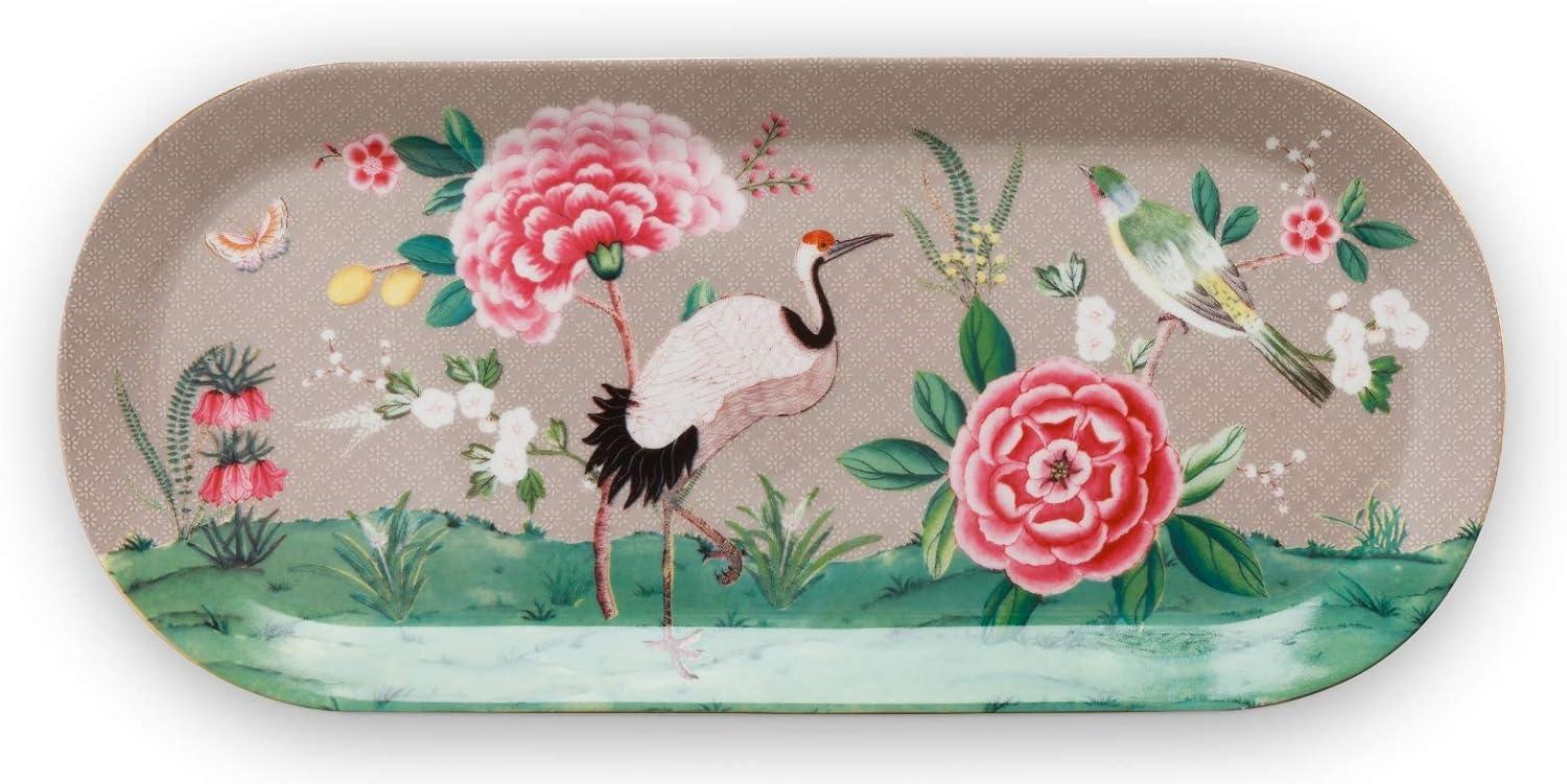 PIP STUDIO Blushing Birds Kuchenplatte khaki 33,3 x 15,5 cm Bild 1