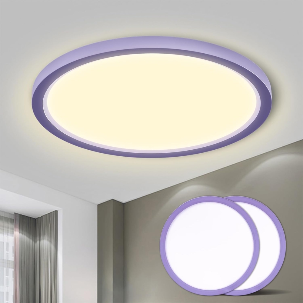 LQWELL® Deckenleuchte LED Deckenlampe, IP44 Wasserfest Badlampe Rund Flach 23W 3000K 2400LM Modern Schlicht Lampe Dünn für Wohnzimmer Badezimmer Schlafzimmer Küche Balkon Keller Büro, 300 * 25mm Bild 1