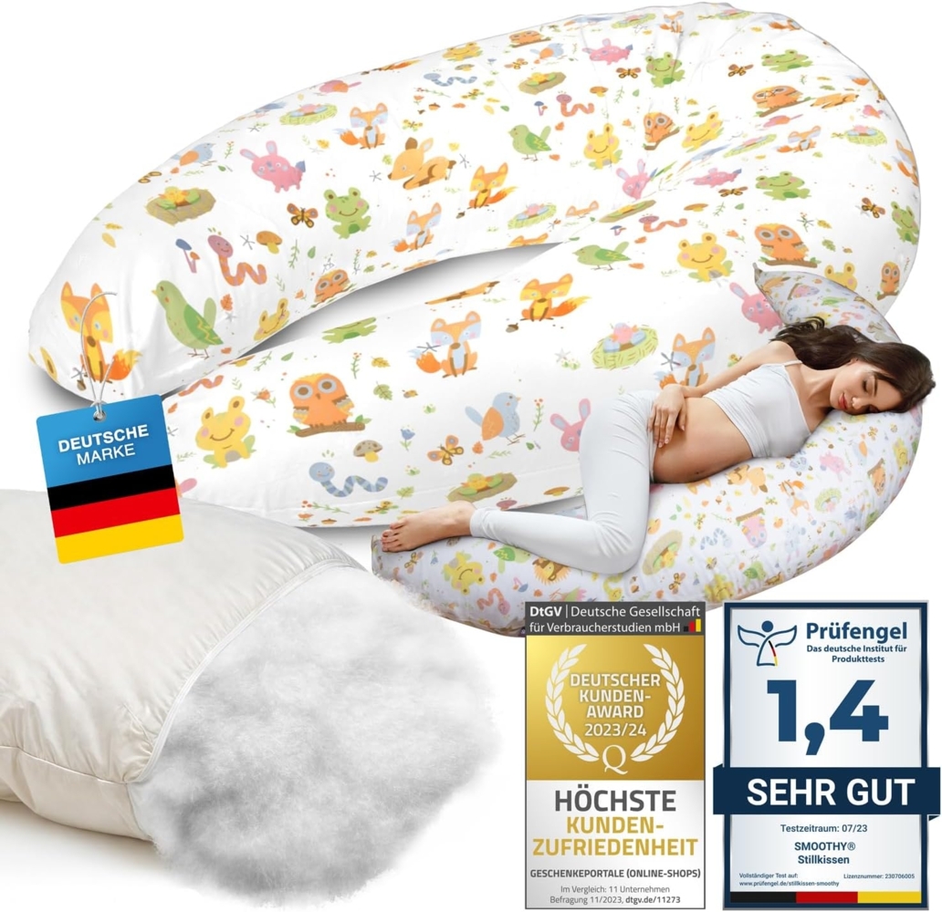 Smoothy Stillkissen Schwangerschaftskissen Seitenschläferkissen Schlaf Lagerungskissen Bild 1