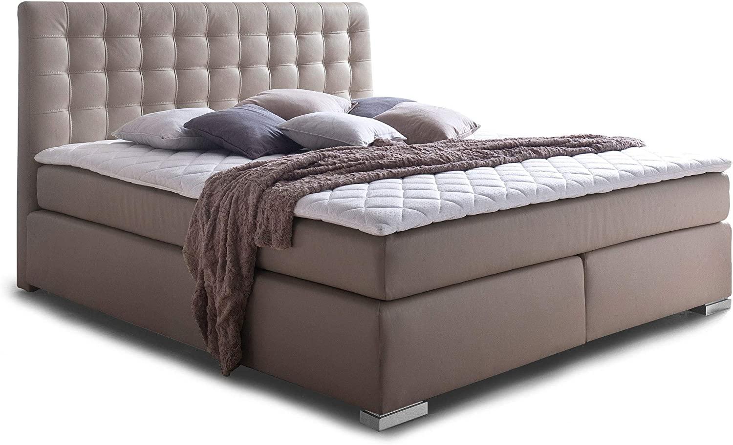 Möbel-Eins ISABELL PLUS Boxspringbett muddy 180x200 cm Härtegrad 3+4 Bild 1