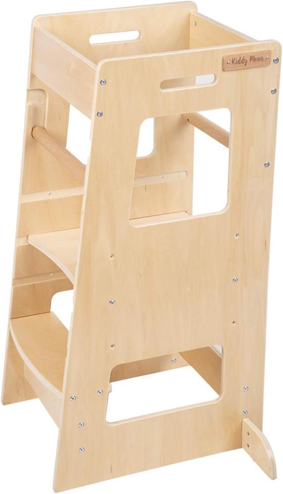 KiddyMoon Lernturm Für Kinder Baby Lernstuhl Montessori Küchenhelfer ST-003, Natur, (HxTxB) 91,5 x 49,4 x 39,3 cm Bild 1