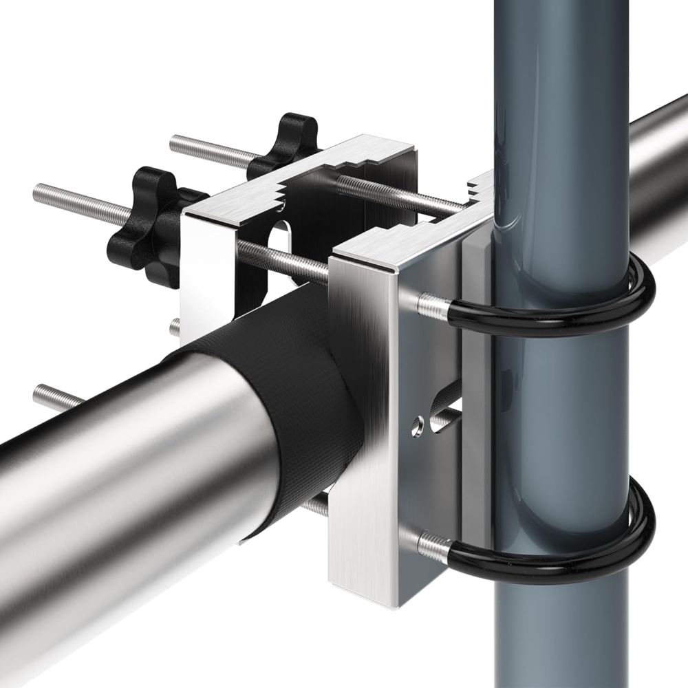 4smile Sonnenschirmhalter aus Metall, Sonnenschirm Balkon Halterung Edelstahl flexibel balkonklammer Bild 1