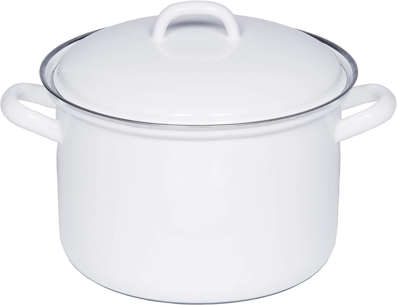 Riess Riess hoher Topf mit Deckel 1,5l 16cm Classic Weiss R0122033 Bild 1