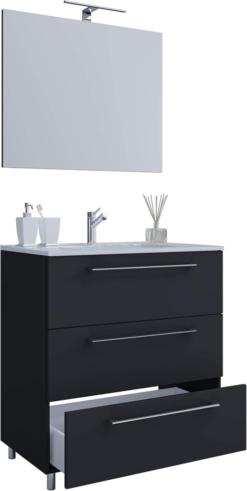 Schubo Bad Möbel Set Waschbecken Unterschrank Wandspiegel Badezimmer Waschtisch Bild 1