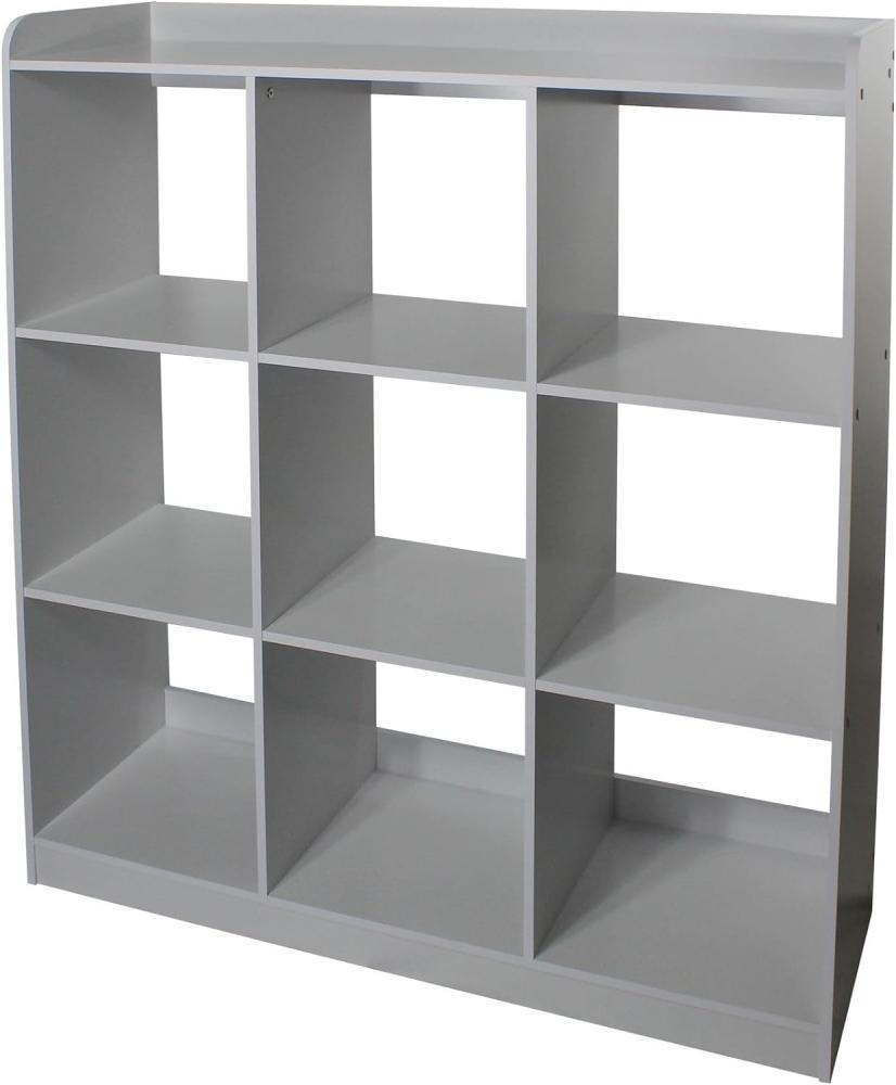 Iris Ohyama, Kindermöbel, Bücherregal, Spielzeugorganizer, 9 feste Regale, Multifunktional, Design, Kinderkrippe, Zimmer, Schule - Kids cube shelf KCX-9 - Grau Bild 1