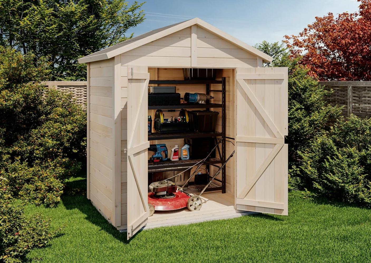 Storehaus Gerätehaus Serena Gerätehaus aus Holz Geräteschrank mit 12 mm Wandstärke FSC zertifiziert Gartenhaus mit Montagematerial Bild 1