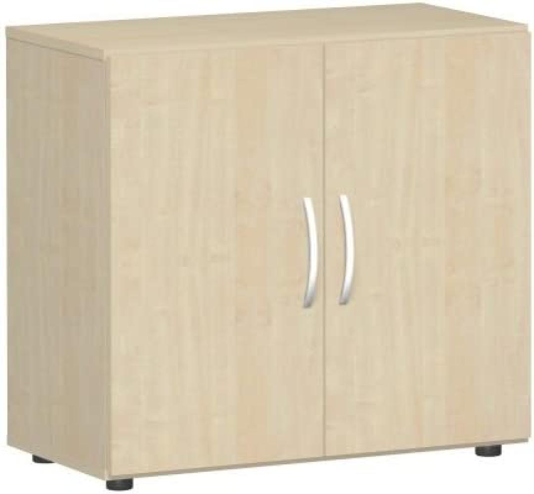 Flügeltürenschrank mit Standfüßen, 80x42x75cm, Ahorn Bild 1