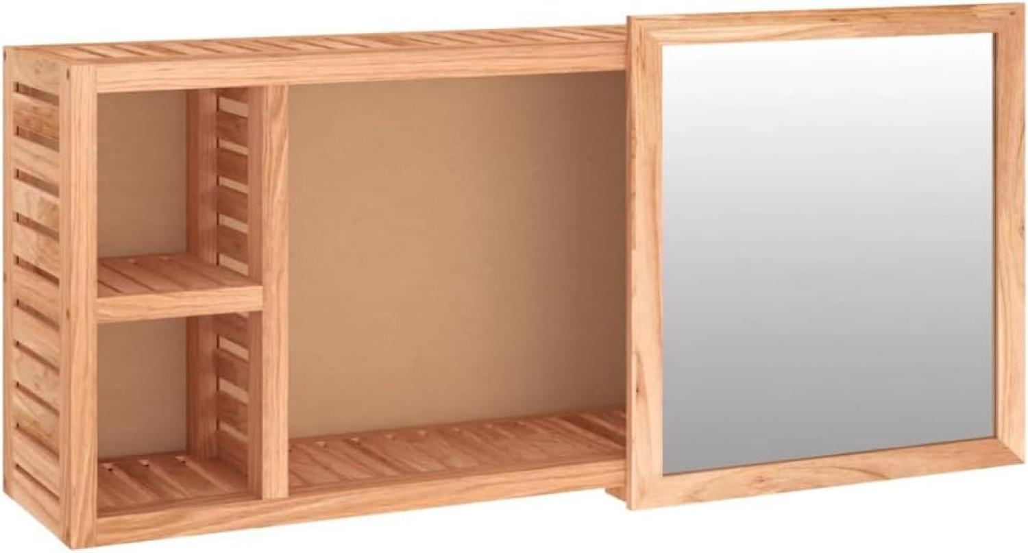 vidaXL Spiegelschrank 80x17x34 cm Massivholz Nussbaum Bild 1