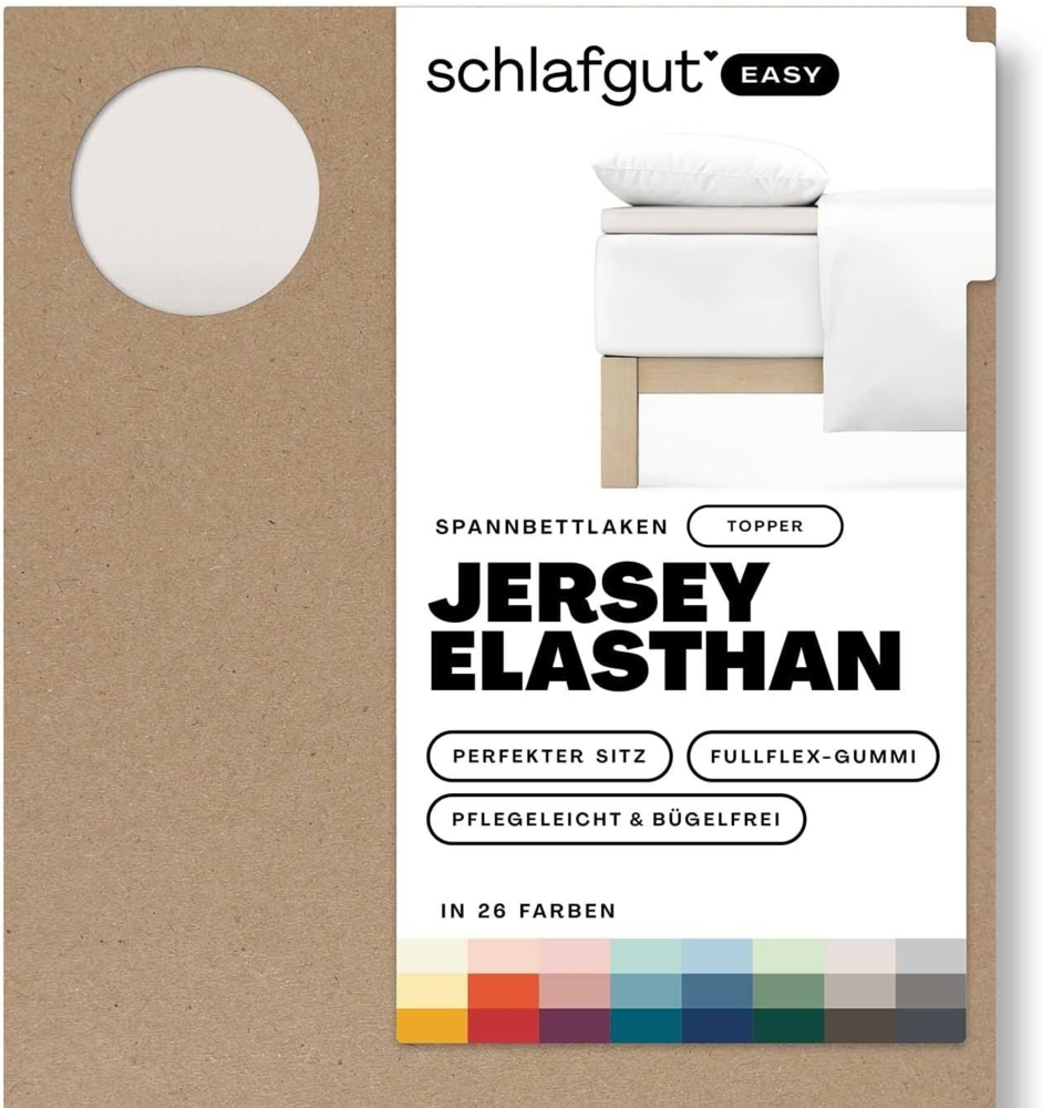 Schlafgut Spannbettlaken EASY Jersey Elasthan Topper, Jersey, Gummizug: rundum, (1 Stück), MADE IN GREEN by OEKO-TEX® Bild 1