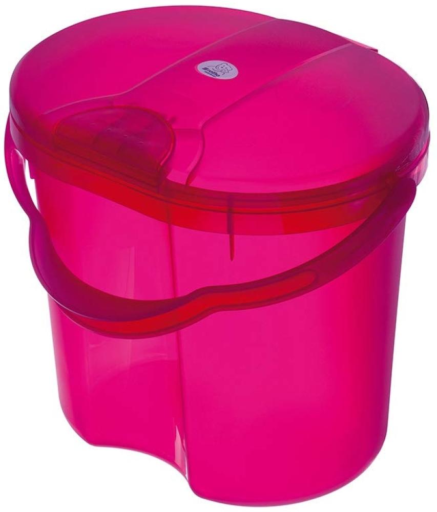 Rotho Babydesign TOP Windeleimer, Tipp-Deckel, 11l, Ab 0 Monate, TOP, Translucent Pink, 200020210 Bild 1