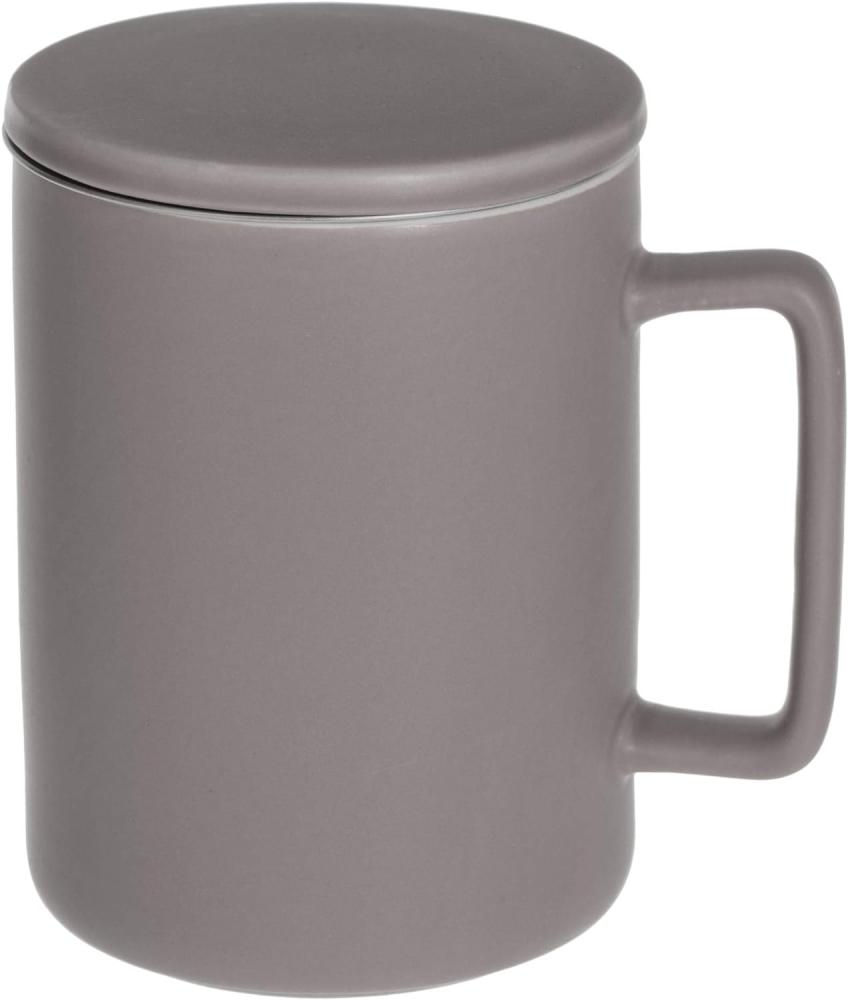 Teebecher mit Sieb und Deckel NATURE, 400 ml, taupe Bild 1