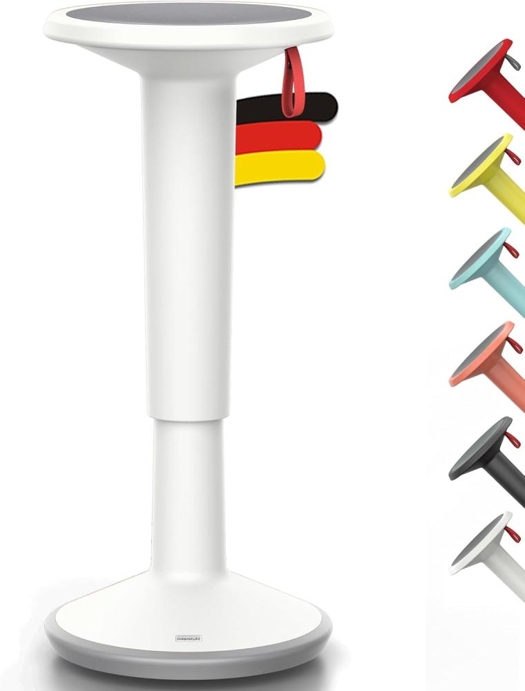 Interstuhl UP Stehhocker - ergonomischer Stehhocker - höhenverstellbar - Hocker mit rutschhemmender Standfläche & Kippschutz - Sitzhocker für gesünderes Arbeiten Bild 1