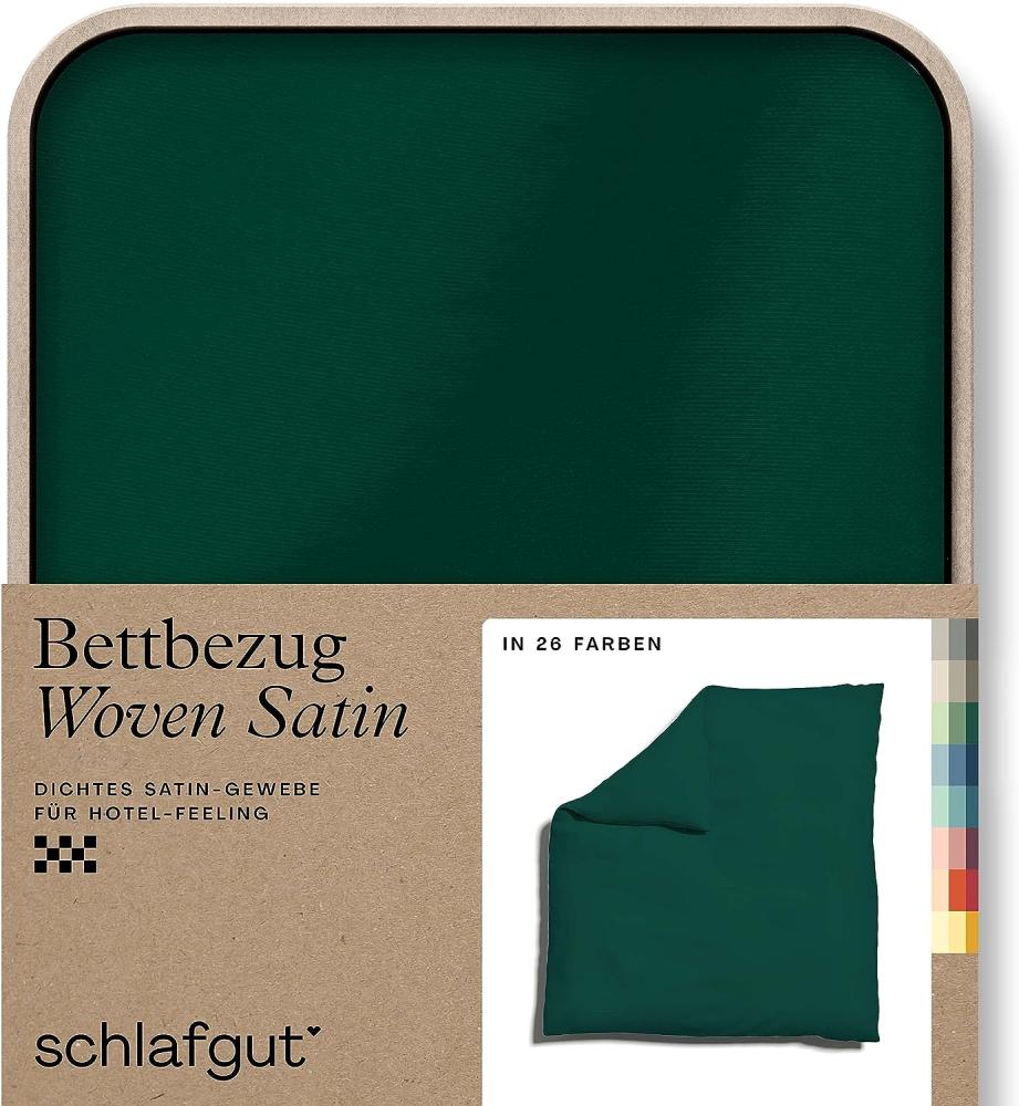 Schlafgut Woven Satin Bettwäsche|Bettbezug einzeln 200x200 cm| green-deep Bild 1