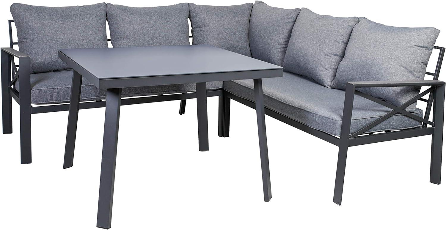 greemotion Lounge-Set Amsterdam 2-teilig, Stahl, anthrazit, Platz für 5 Personen, Gartenmöbel-Set, Loungemöbel-Set Bild 1