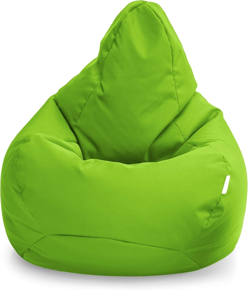 Loft 25 Gaming Sitzsack Outdoor | Gaming Sessel für den Innenbereich des Wohnzimmers im Freien | Wasserbeständig | Ergonomisches Design zur Körperunterstützung | Langlebig und Bequem (Kalk, Sitzsack) Bild 1