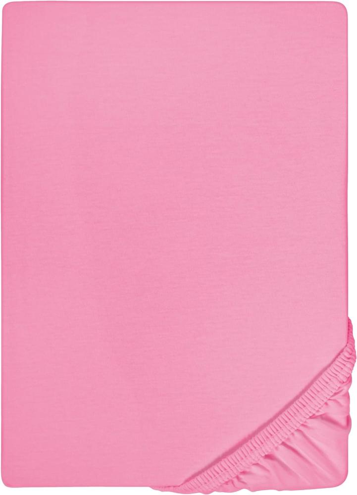 biberna Feinjersey-Spannbetttuch 0077144, pink, 1x 90x190 cm - 100x200 cm Bild 1