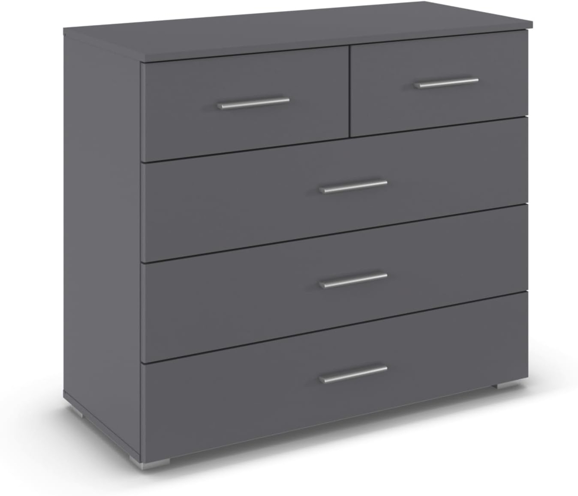 rauch Kommode FLEXX, 5 Schubkästen, Grau metallic, 93 x 81 x 42 cm Bild 1