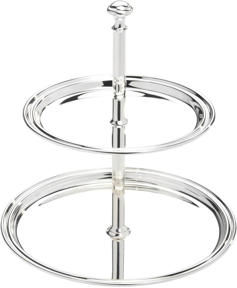 Etagere Elegance 2-fach gross 17x22 cm versilbert Bild 1