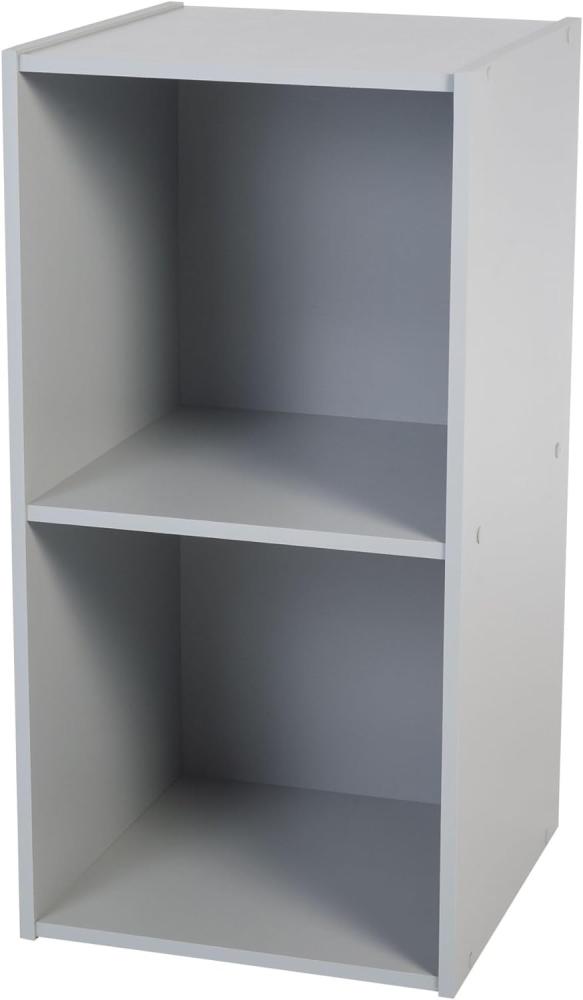 Iris Ohyama, Kindermöbel, Bücherregal, Spielzeugorganizer, 2 feste Regale, Multifunktional, Design, Kinderkrippe, Zimmer, Schule - Kids cube shelf KCX-2 - Grau Bild 1