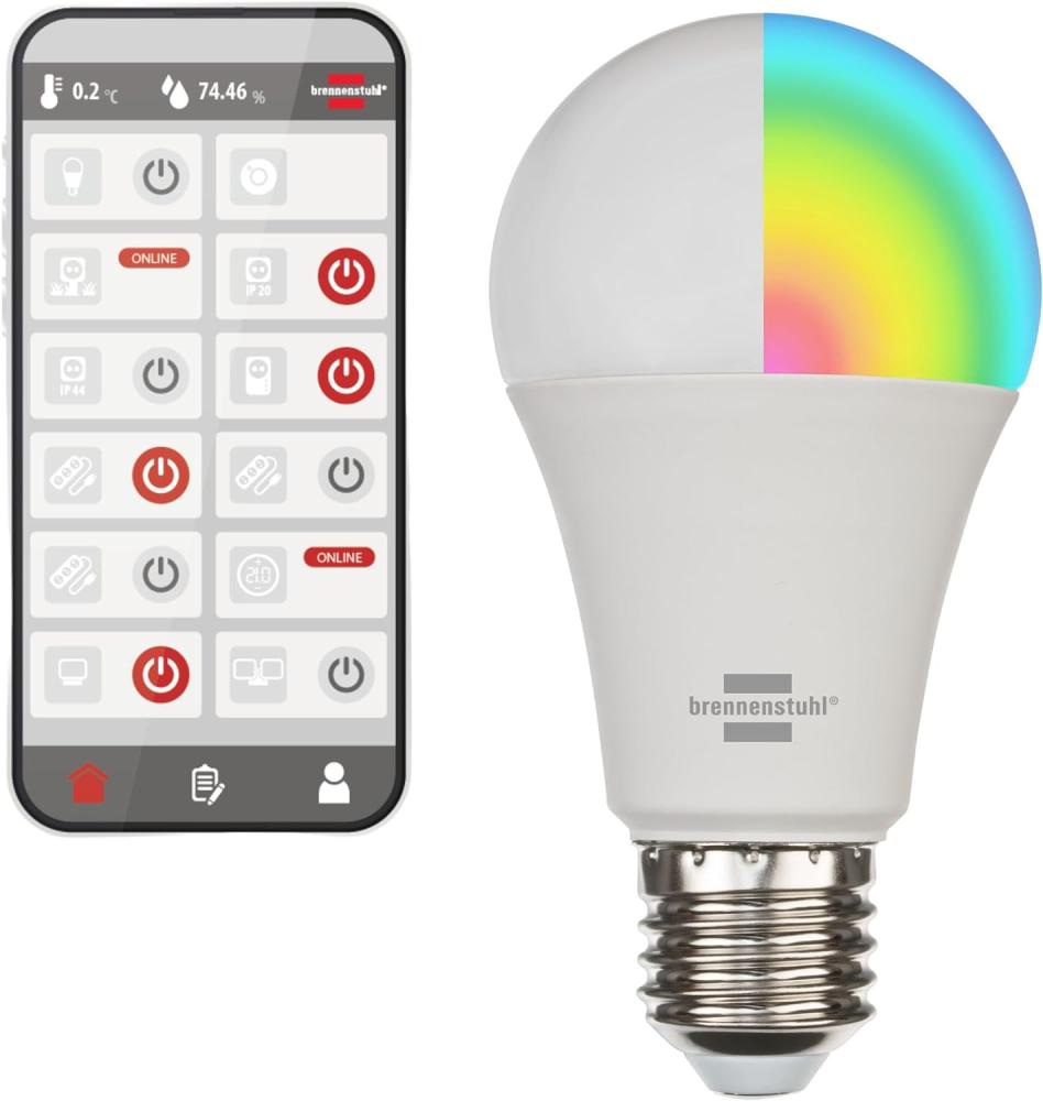 Brennenstuhl LED-Leuchtmittel Connect WiFi SB 810, E27, Farbwechsler, SmartHome-fähig, mit Timer Bild 1