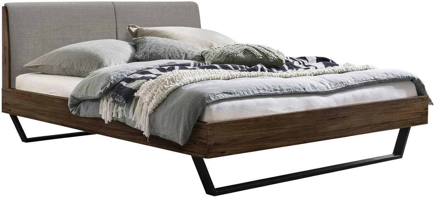 Hasena Massivholzbett Pietro 180x200 cm Nussbaum Pepe grey Bild 1