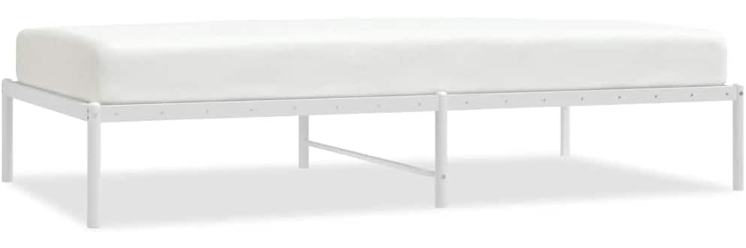 vidaXL Bettgestell Metall Weiß 100x190 cm 350907 Bild 1