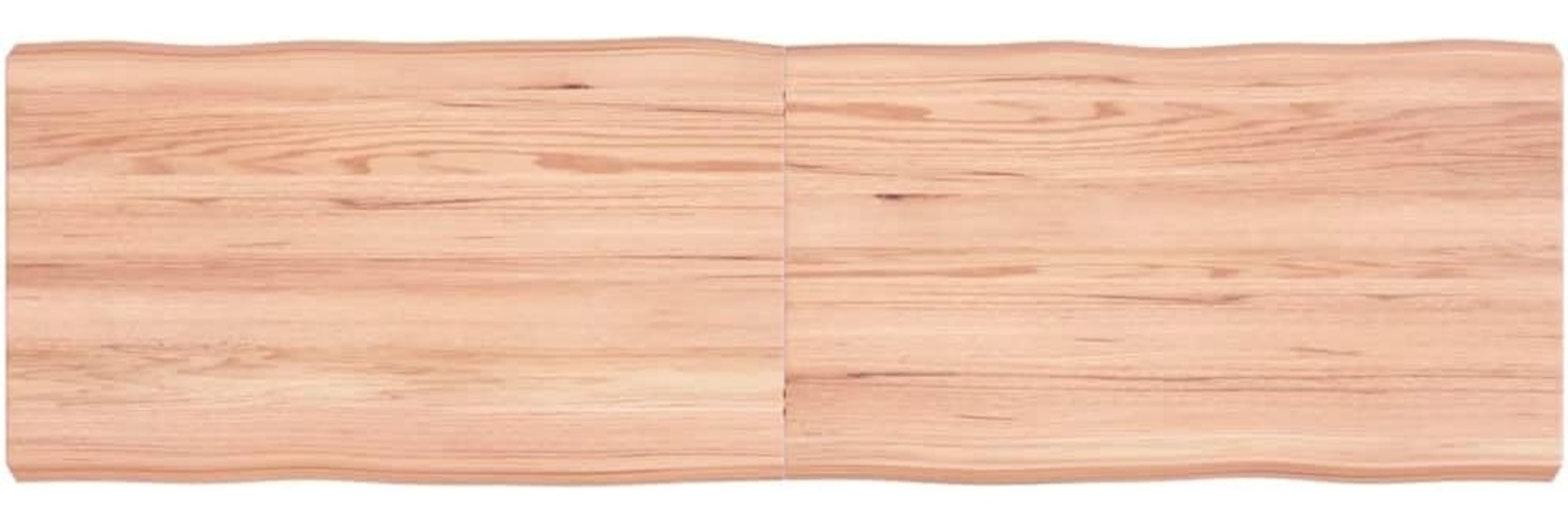 vidaXL Tischplatte 140x40x(2-6) cm Massivholz Behandelt Baumkante 363963 Bild 1