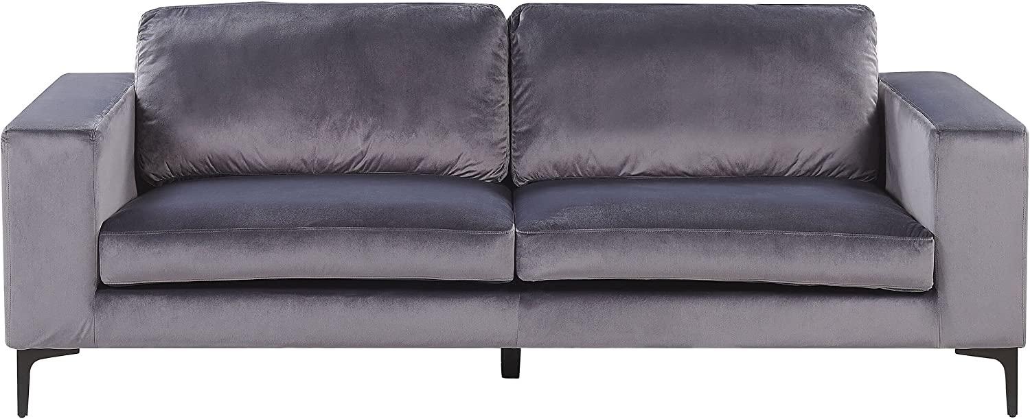 3-Sitzer Sofa Samtstoff dunkelgrau VADSTENA Bild 1