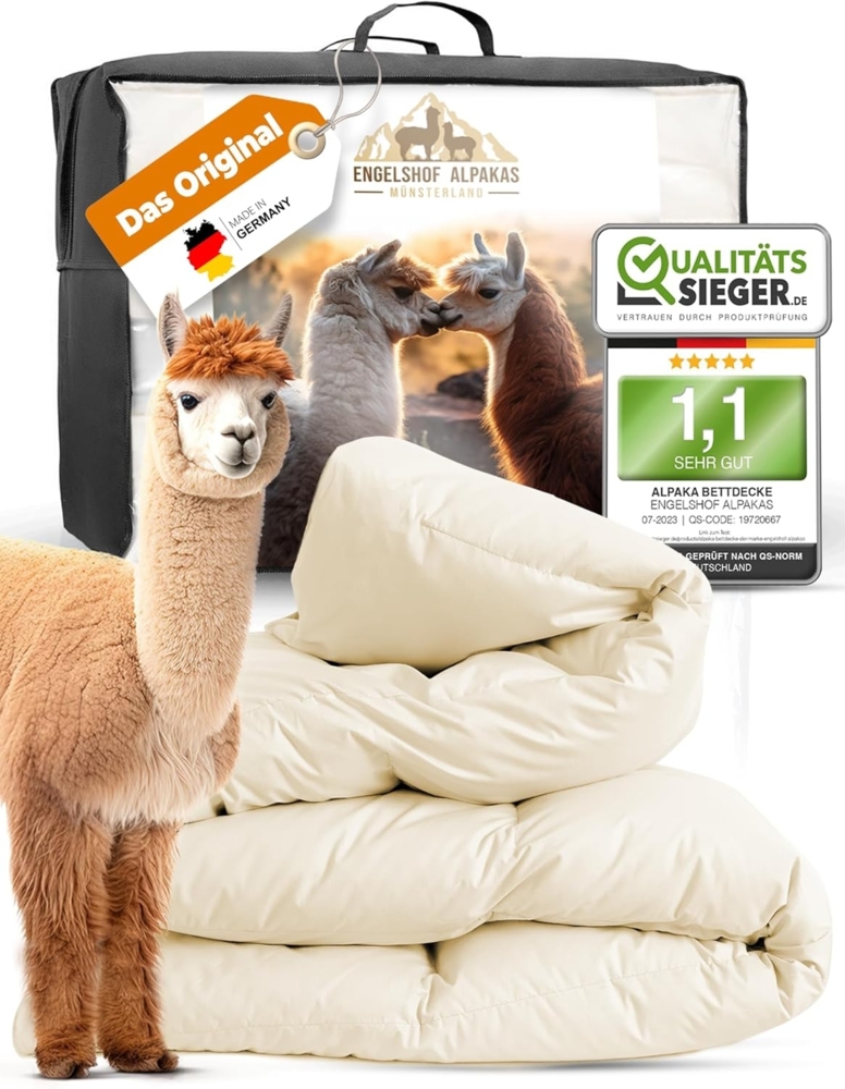 Engelshof Alpaka Bettdecke "Farisa" Sommer / Ganzjahresdecke 200x220 cm Bild 1